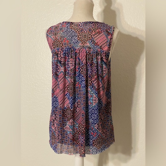 Bobbie Brooks Multi Color Sheer Lined Tank Top - Picture 7 of 7